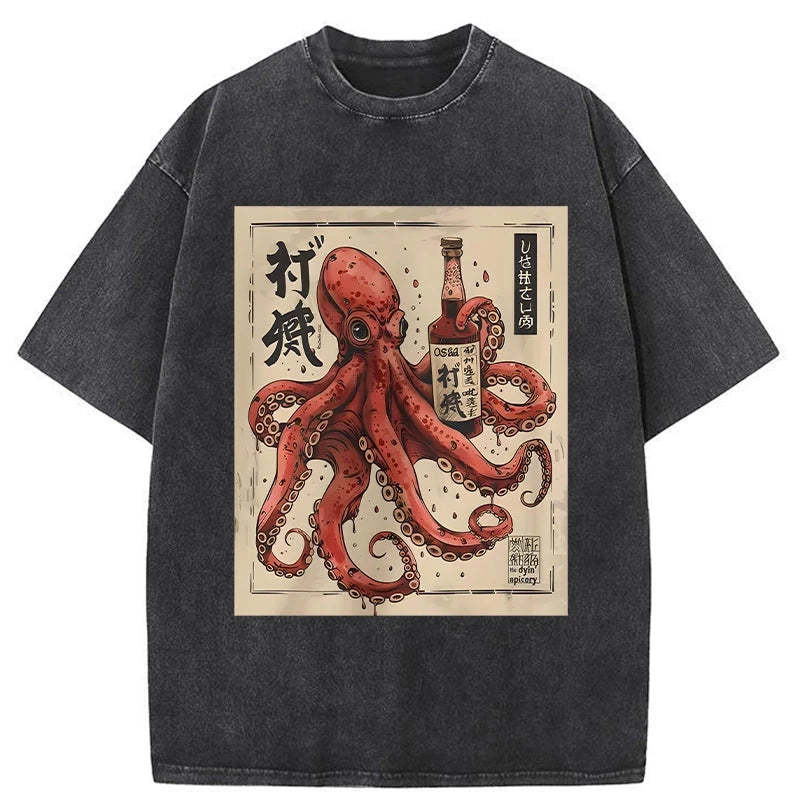 Osaka Saké Octopus Washed T-Shirt