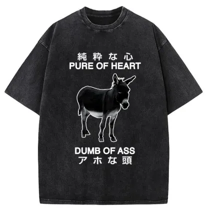 Pure Of Heart Dumb Of Ass Washed T-Shirt