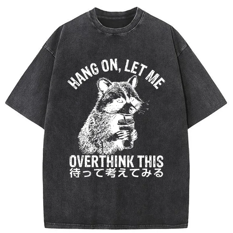 Overthink Raccoon Washed T-Shirt