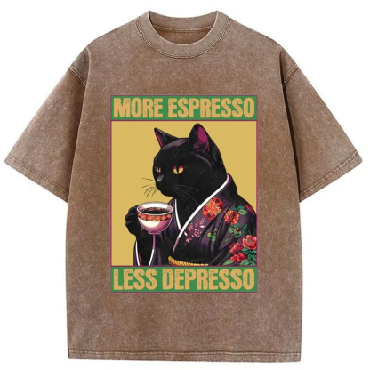 Up Caffeine Down Depression Washed T-Shirt