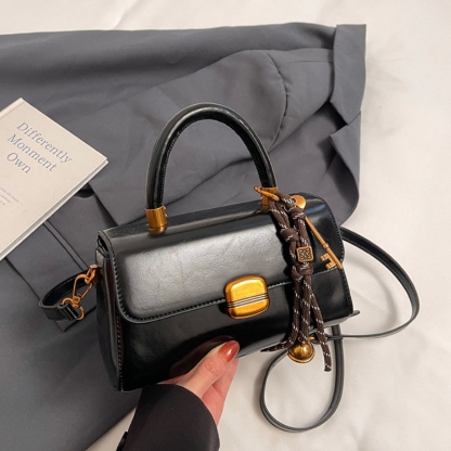 Women’s Vintage Mini Handbag – Elegant Burgundy Top Handle Crossbody Purse