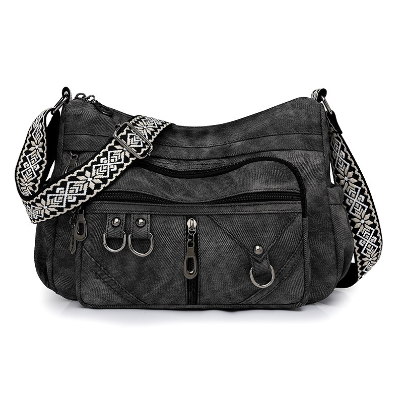 Women’s Vintage Crossbody Bag – Multi-Pocket Casual Everyday Purse