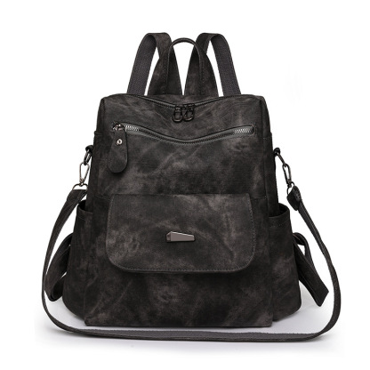 2026 Vintage Leather Convertible Backpack Purse – Large Capacity Anti-Theft Travel Handbag