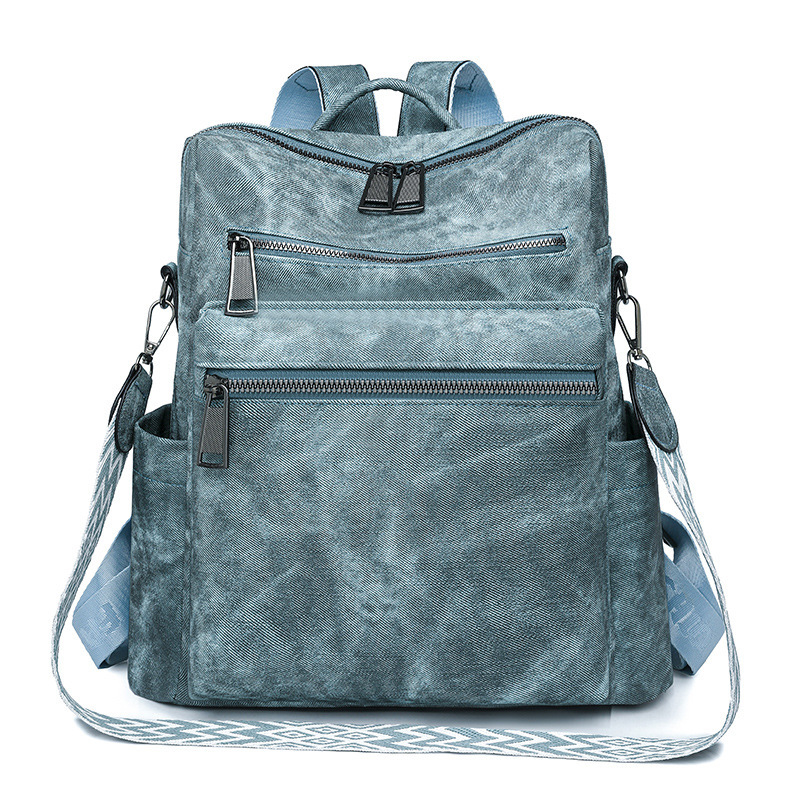 2026 Trendy Multi-Zip Backpack Purse – Cute Large Capacity Bag for School, Travel & Everyday Use