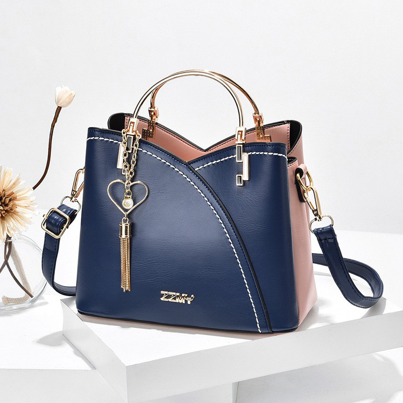 Women's Color Block Tote Bag  – Lightweight Shoulder & Crossbody Bag