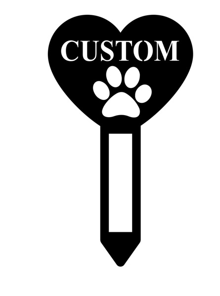 In Loving Memory Pet Garden Plaque – Custom Floral Memorial Sign