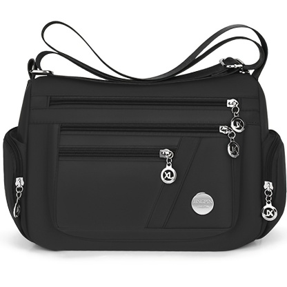 Lightweight Multi-Zip Crossbody Bag – Everyday Shoulder Purse for Women