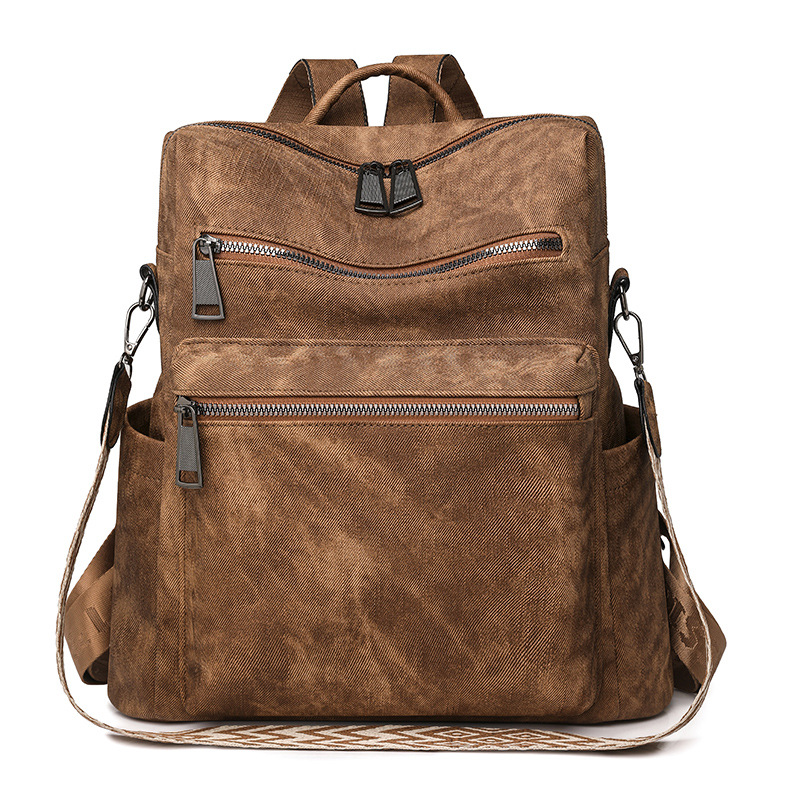 2026 Trendy Multi-Zip Backpack Purse – Cute Large Capacity Bag for School, Travel & Everyday Use