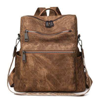 2026 Trendy Multi-Zip Backpack Purse – Cute Large Capacity Bag for School, Travel & Everyday Use