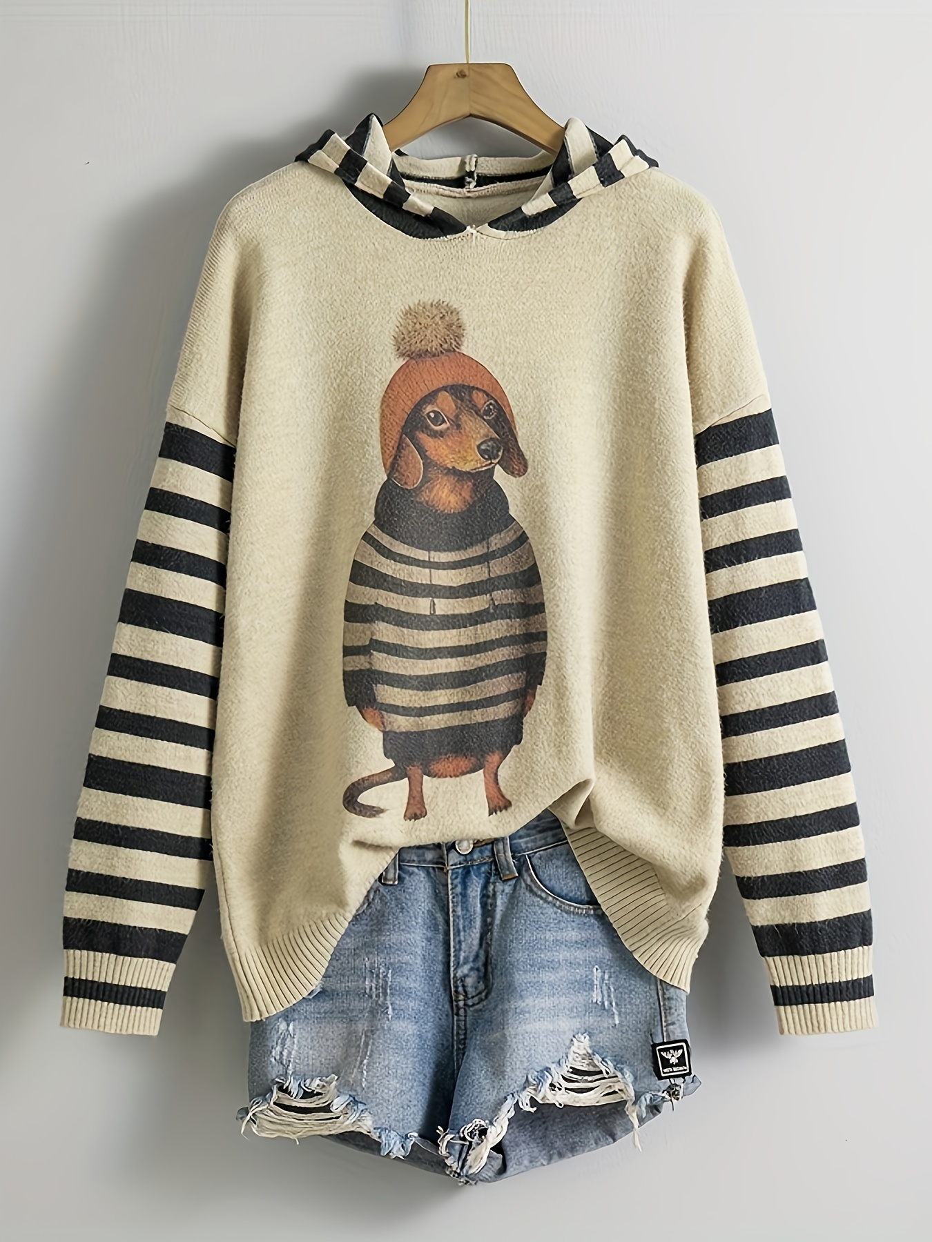 Women’s Cozy Dachshund Print Sweater