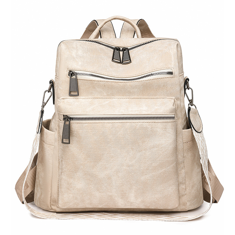 2026 Trendy Multi-Zip Backpack Purse – Cute Large Capacity Bag for School, Travel & Everyday Use