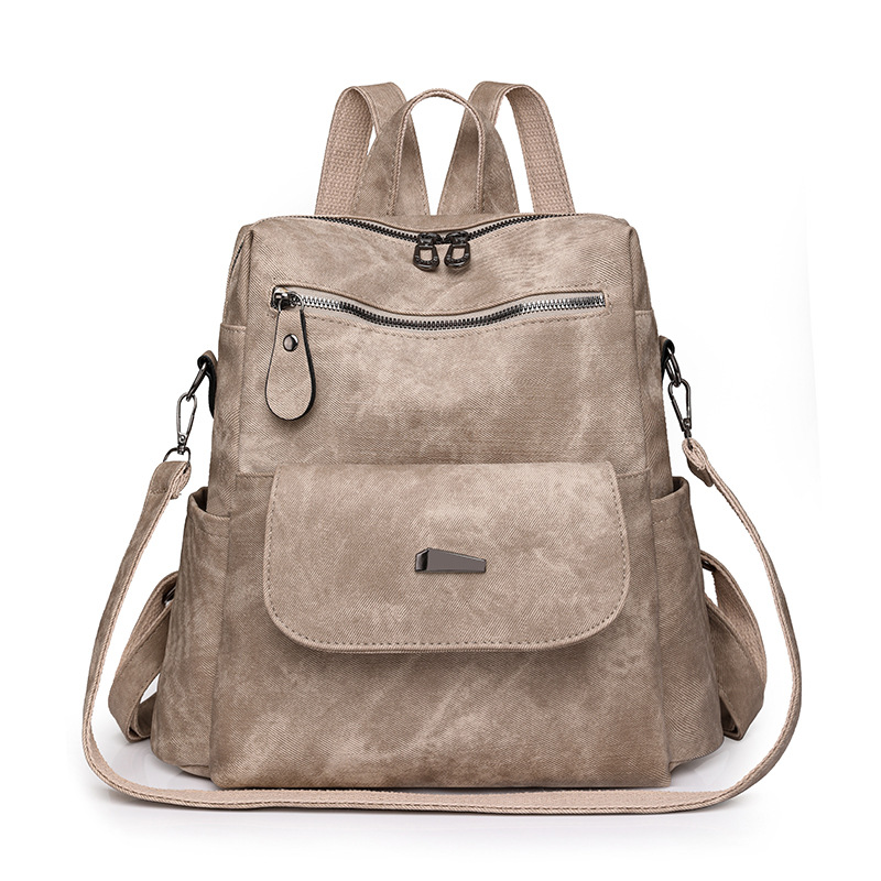 2026 Vintage Leather Convertible Backpack Purse – Large Capacity Anti-Theft Travel Handbag