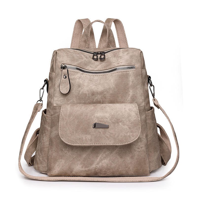 2026 Vintage Leather Convertible Backpack Purse – Large Capacity Anti-Theft Travel Handbag