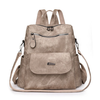2026 Vintage Leather Convertible Backpack Purse – Large Capacity Anti-Theft Travel Handbag