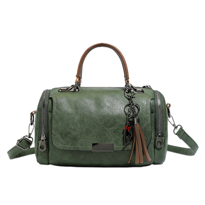 Women’s Vintage Boston Bag – Large Capacity Crossbody Shoulder Purse