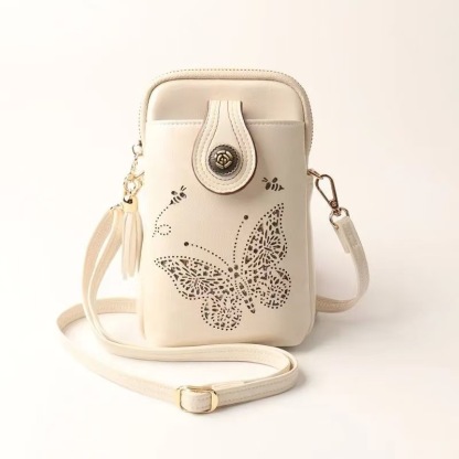 Women's Mini Crossbody Phone Bag – Lightweight Purse with Butterfly Charm & Tassel