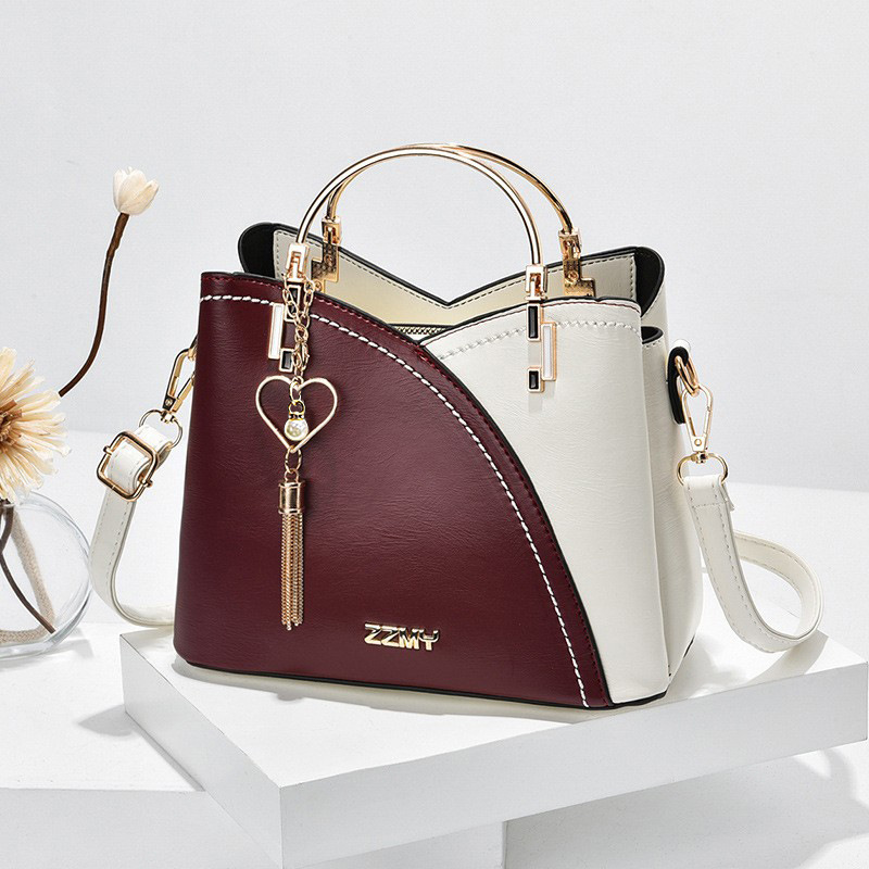 Women's Color Block Tote Bag  – Lightweight Shoulder & Crossbody Bag