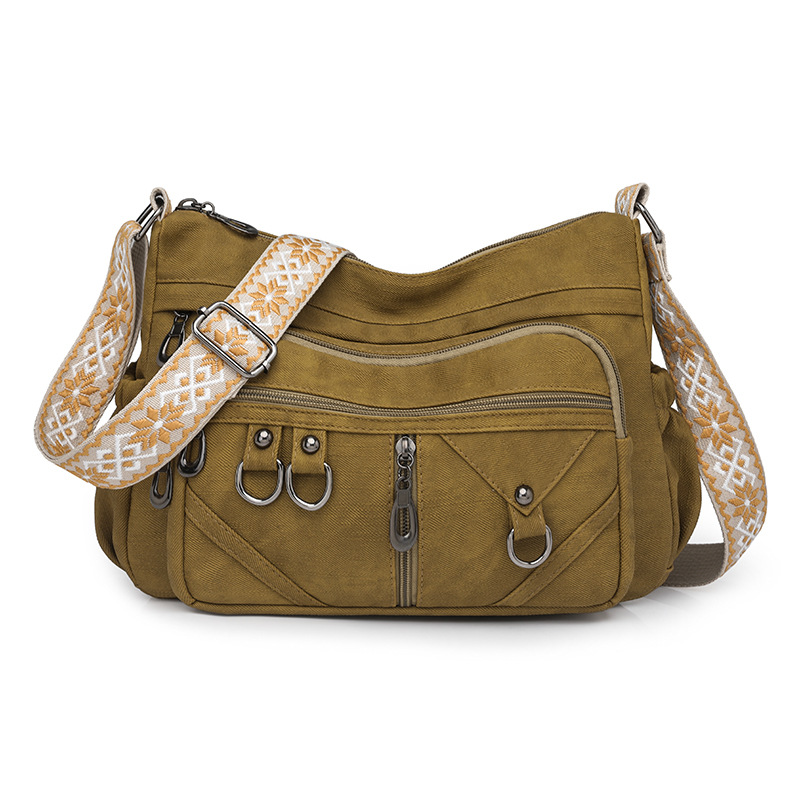 Women’s Vintage Crossbody Bag – Multi-Pocket Casual Everyday Purse