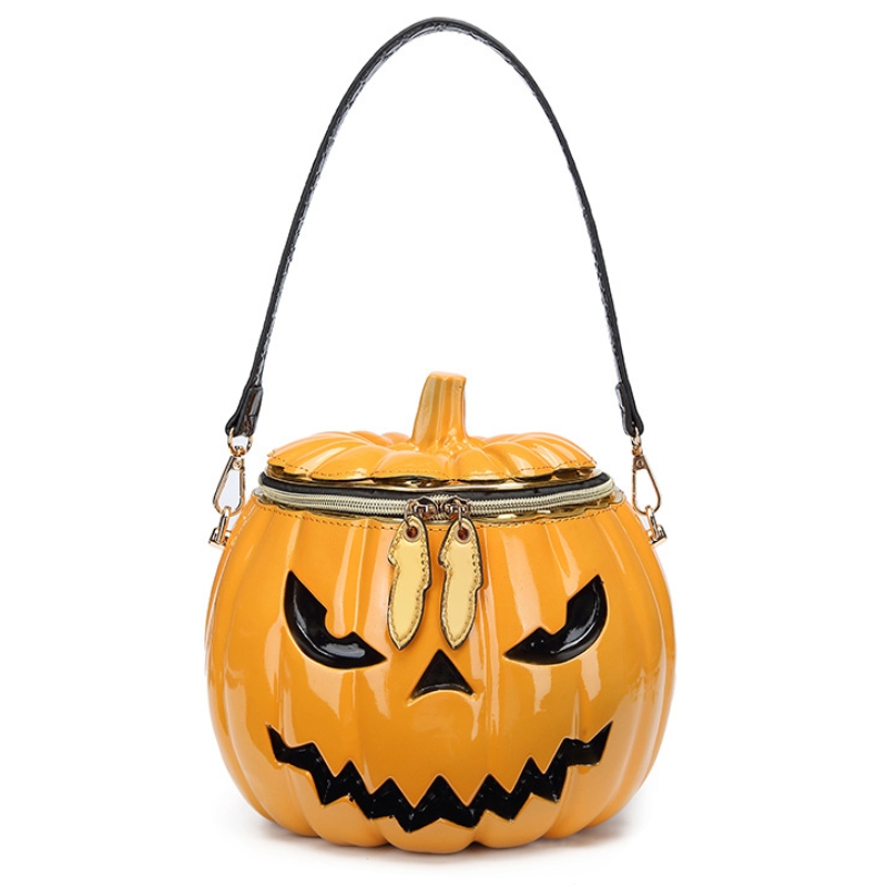 Halloween Pumpkin Crossbody Bag – Halloween Shoulder Bag with Adjustable Strap