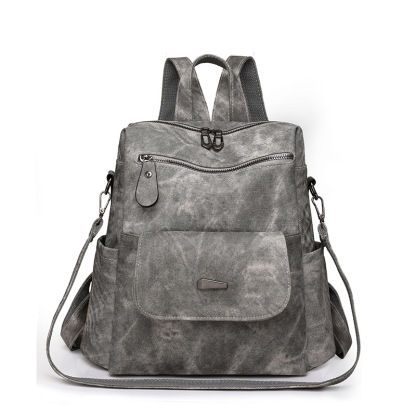 2026 Vintage Leather Convertible Backpack Purse – Large Capacity Anti-Theft Travel Handbag