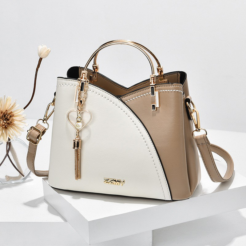 Women's Color Block Tote Bag  – Lightweight Shoulder & Crossbody Bag