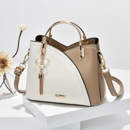 Women's Color Block Tote Bag  – Lightweight Shoulder & Crossbody Bag