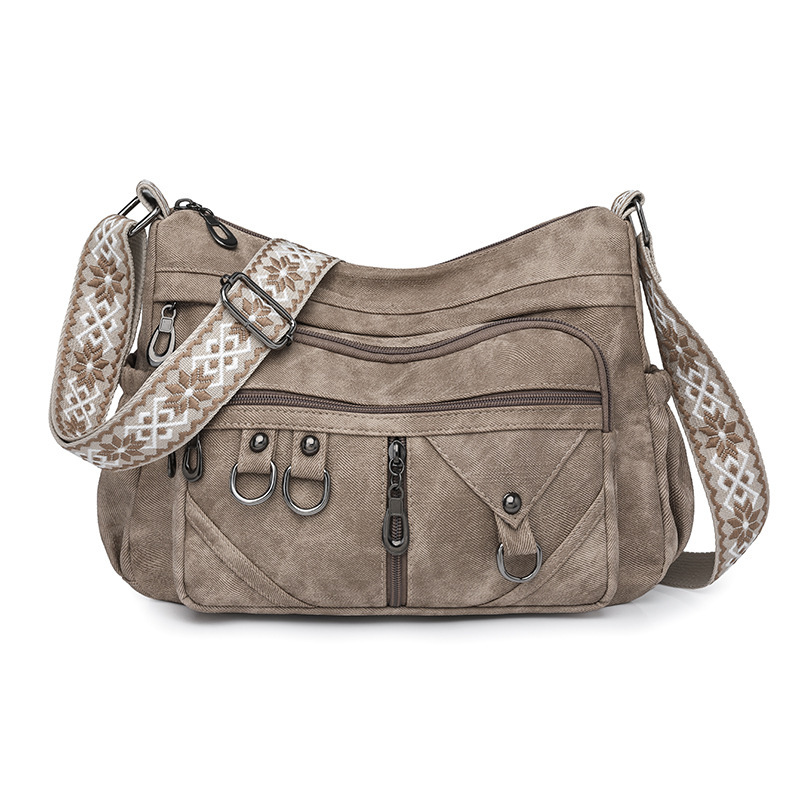 Women’s Vintage Crossbody Bag – Multi-Pocket Casual Everyday Purse