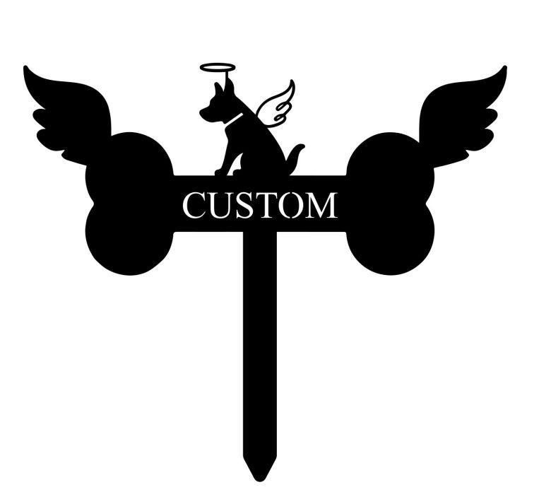 In Loving Memory Pet Garden Plaque – Custom Floral Memorial Sign