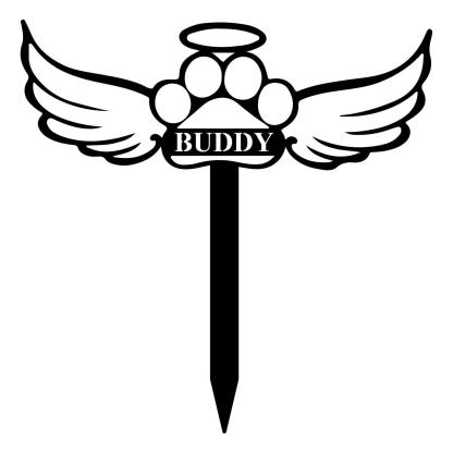 In Loving Memory Pet Garden Plaque – Custom Floral Memorial Sign