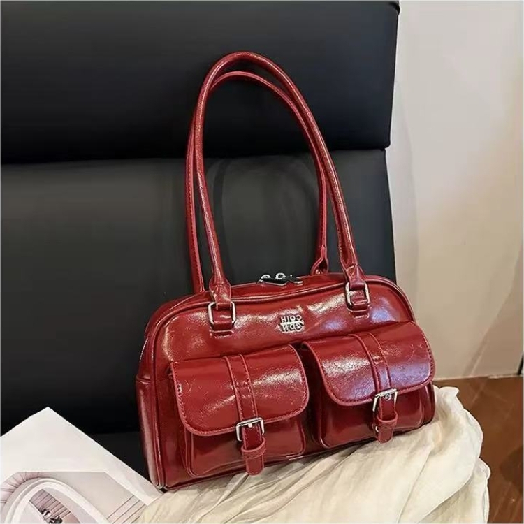 Women's Retro Multi-Pocket Shoulder Bag – Stylish Everyday Tote