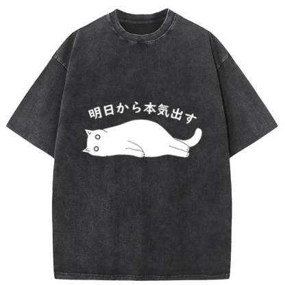 I'm Going To Get Serious Tomorrow Washed T-Shirt