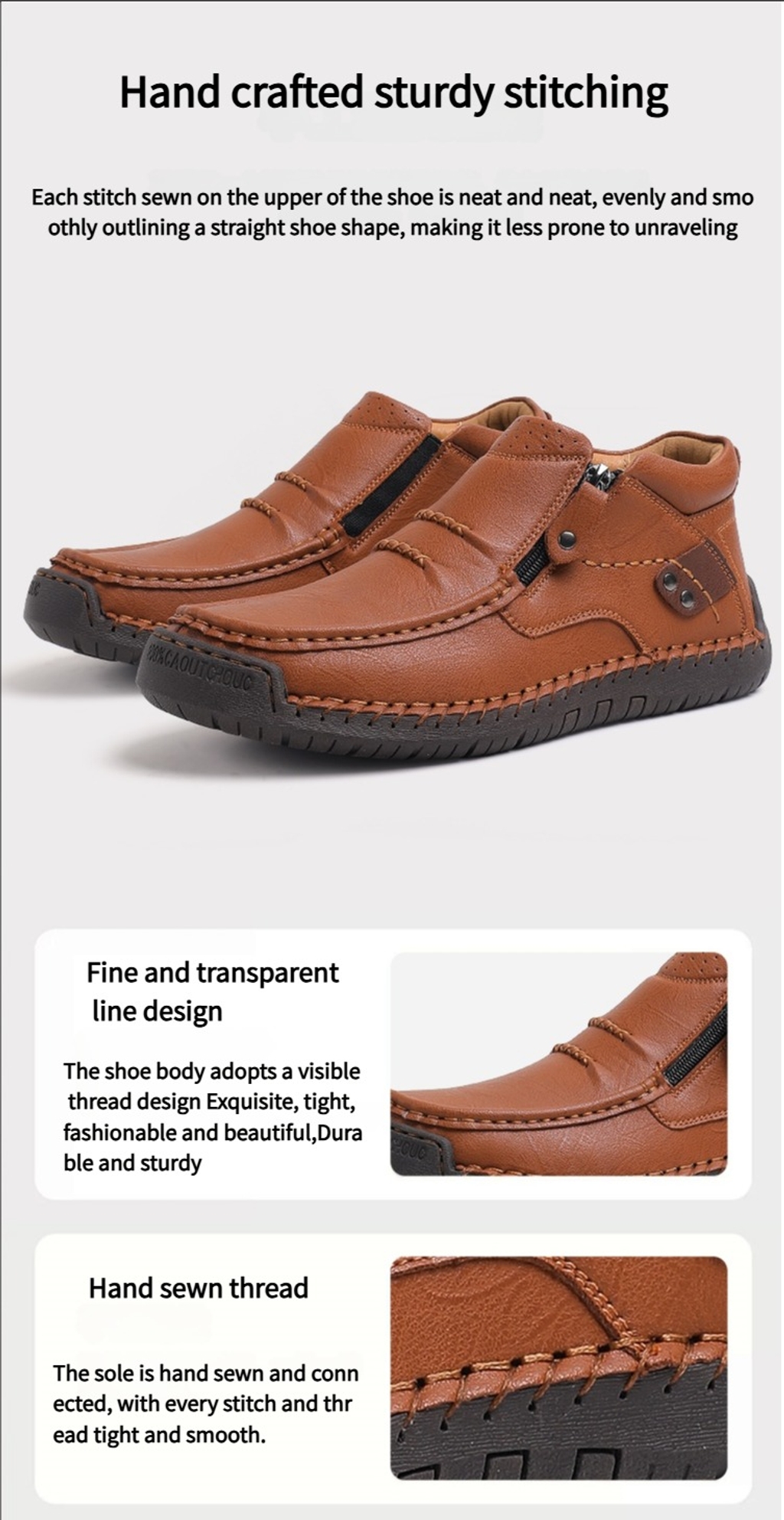 ⏰Limited Time Sale 50% OFF-Men&rsquo;s Handmade Premium Leather Slip-On Driving Boots &ndash; Wide Toe, Arch Support