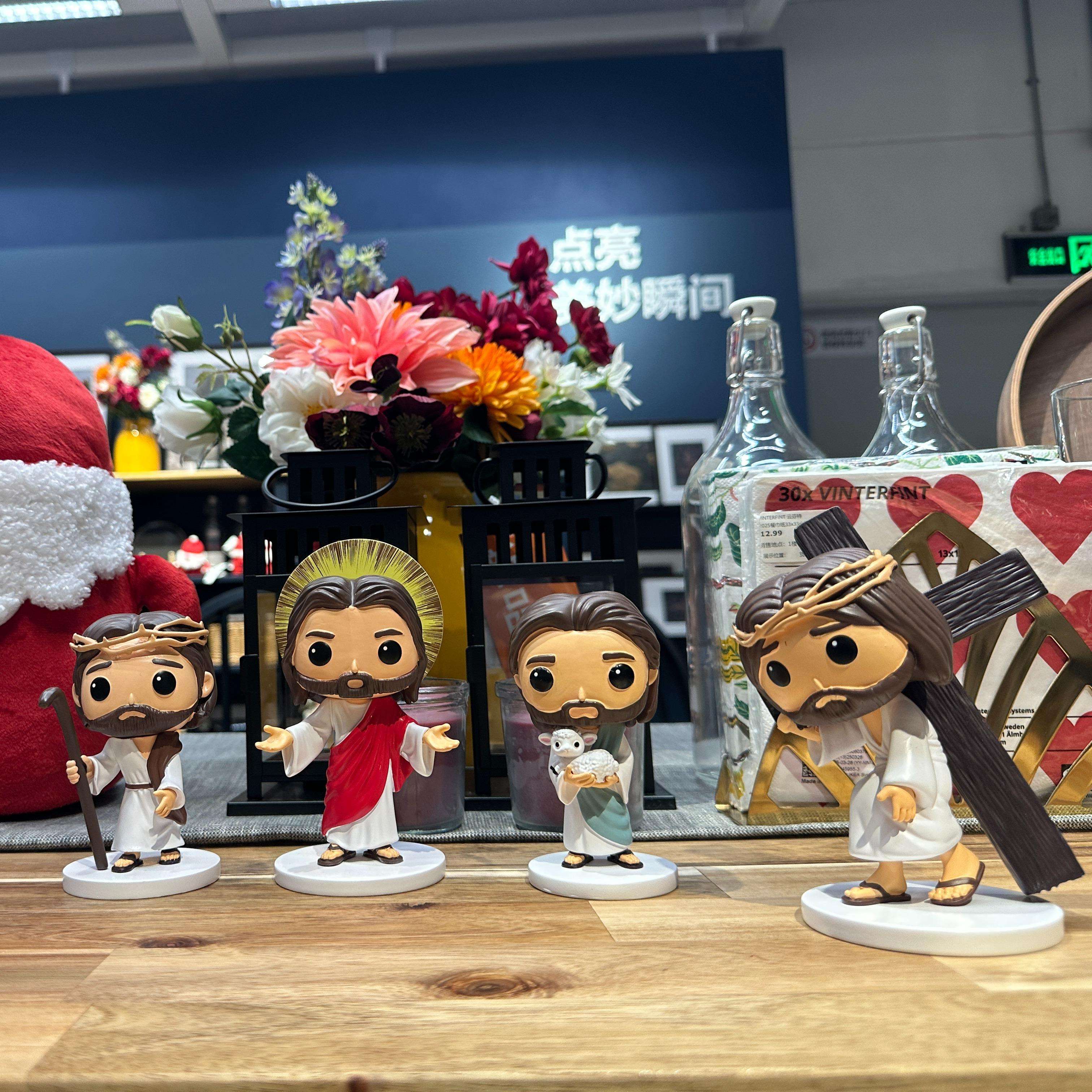 5-Style Jesus Figurine Collection – Resin Religious Art for Home Decor and Christian Study