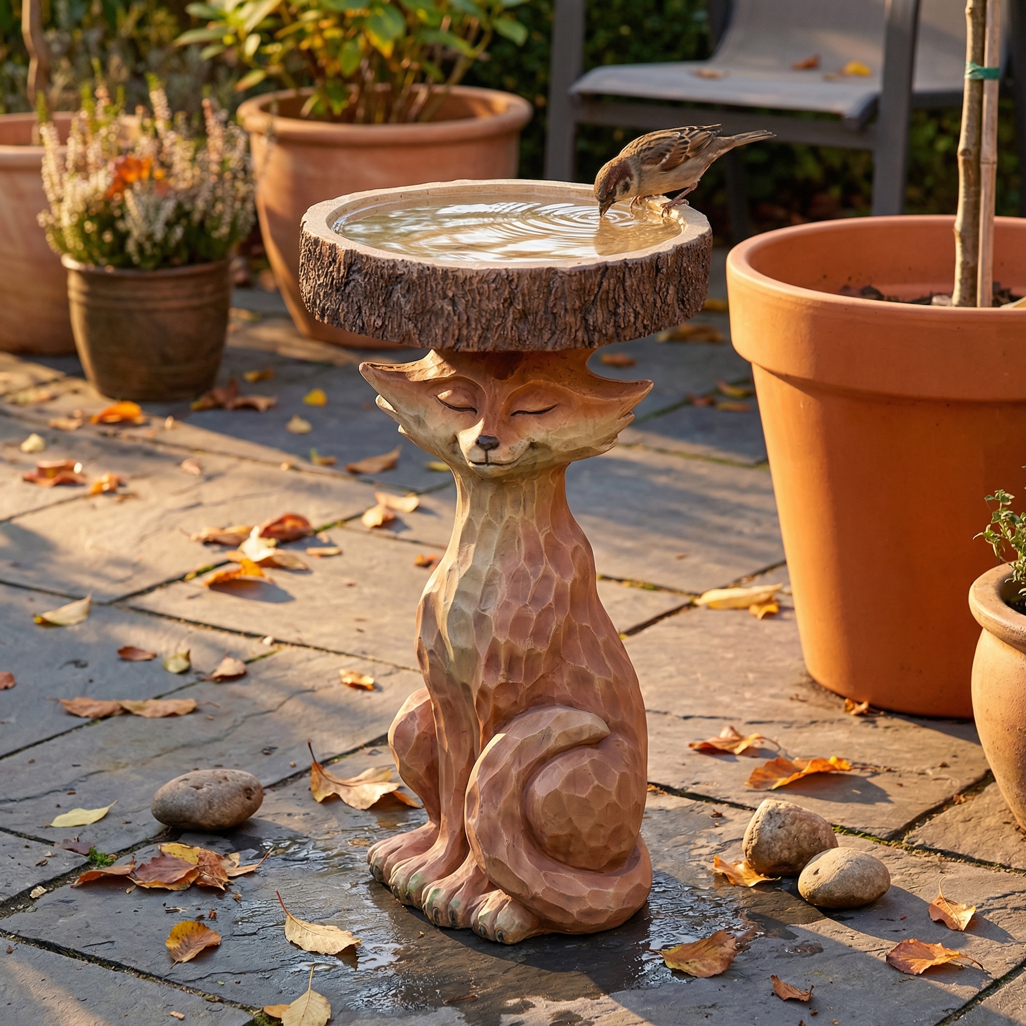 Whimsical Woodland Animal Resin Bird Feeder