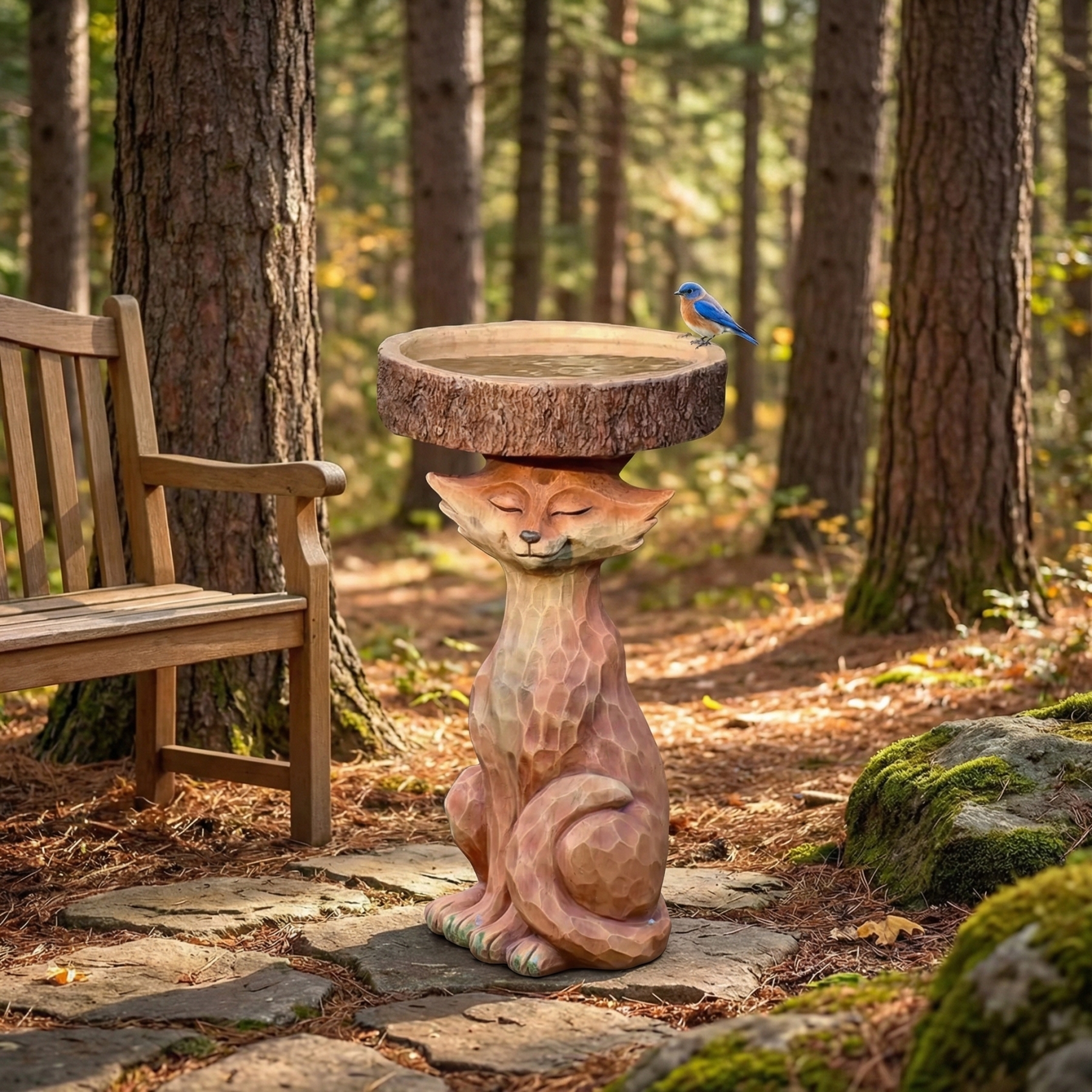 Whimsical Woodland Animal Resin Bird Feeder