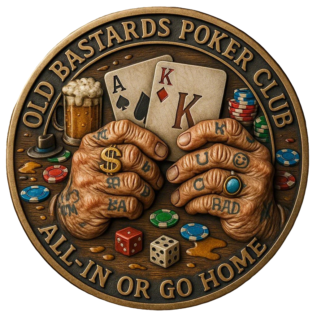 ⚡ Black Friday 24H Flash Sale-OLD BASTARDS POKER CLUB – CHALLENGE COIN