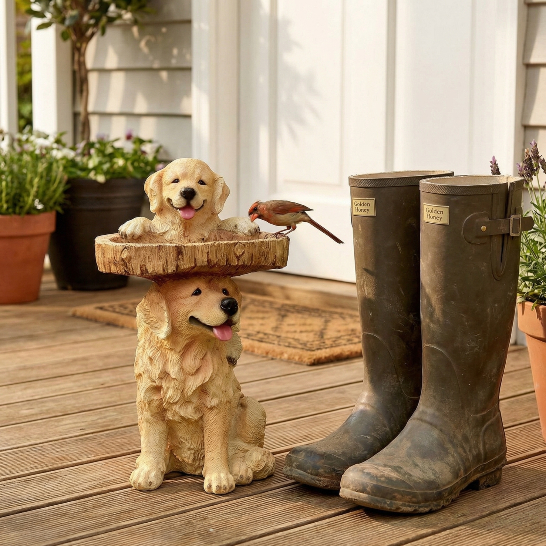 Whimsical Woodland Animal Resin Bird Feeder