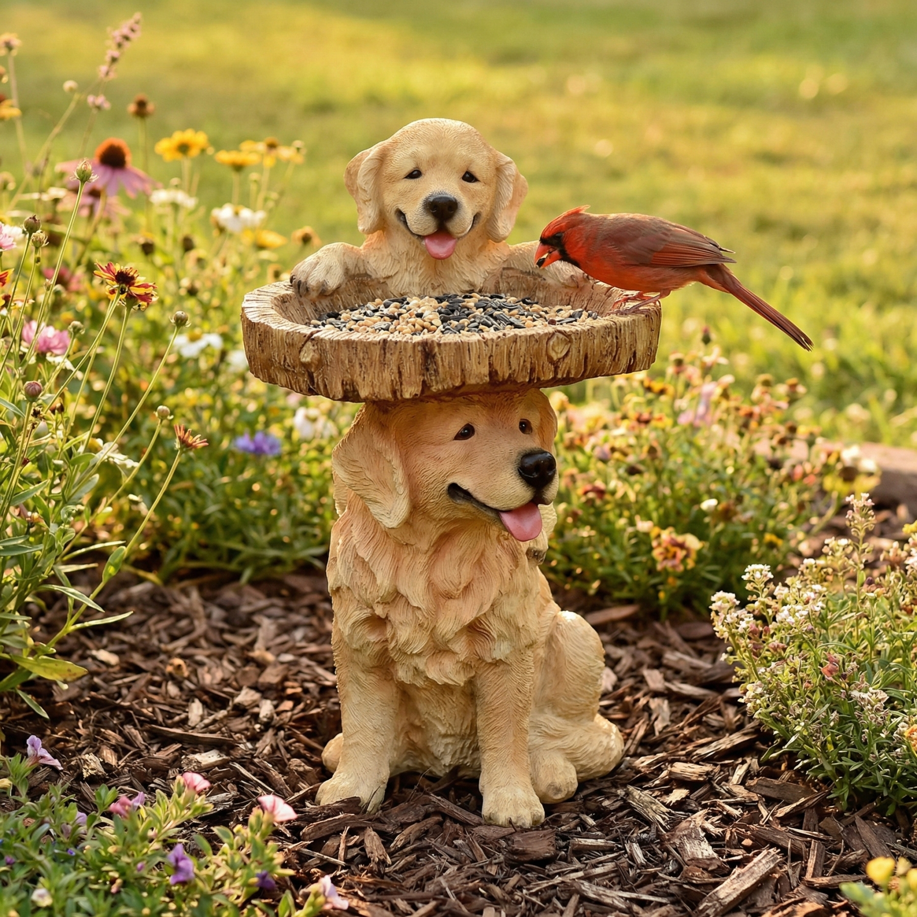 Whimsical Woodland Animal Resin Bird Feeder