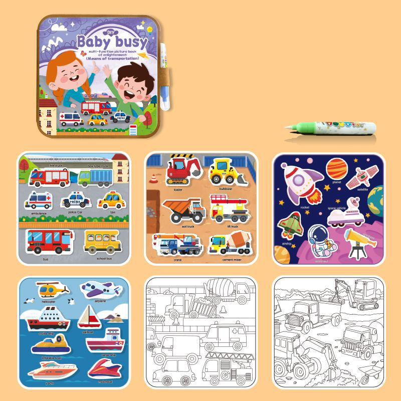 🎨Magic Water Drawing Book – Reusable Mess-Free Colouring Fun