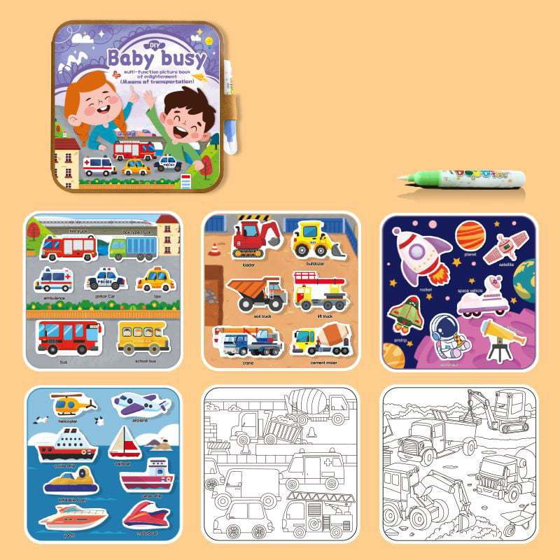 🎨Magic Water Drawing Book – Reusable Mess-Free Colouring Fun