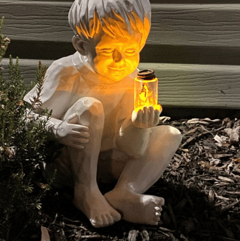 💥LAST DAY SALE 49% OFF - Solar Garden Statues -Boy& Girl(BUY 2 FREE SHIPPING)