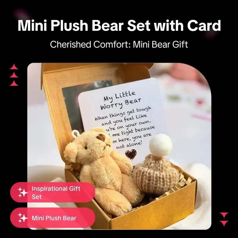 🎁Handmade Mini Plush Teddy Bear in Box