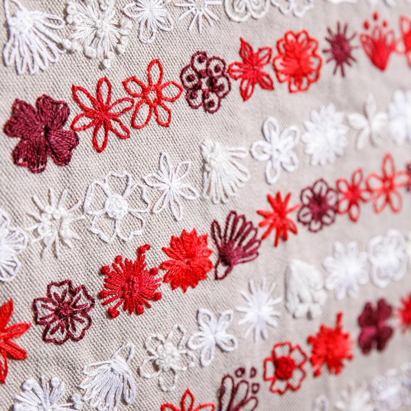 🌸Red, White & Bloom Embroidery Kit:  A Floral Salute to 250 Years!