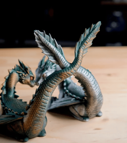 💥LAST DAY 50% OFF- 🔥Twin Flame Dragon Book Display|💪Holds Up to 64mm Thick Book