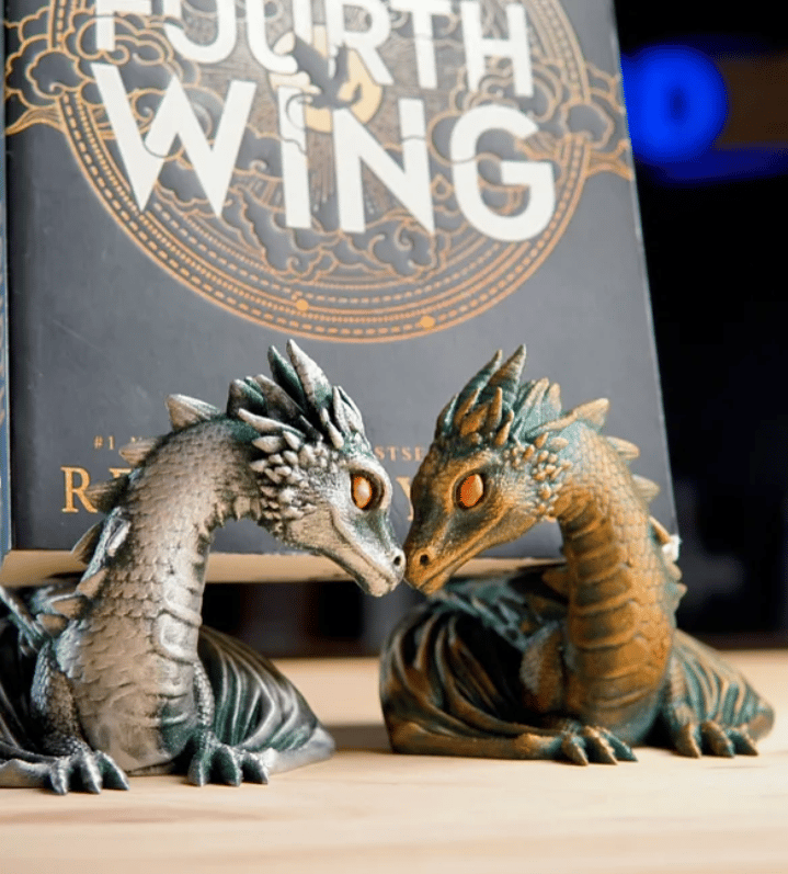 💥LAST DAY 50% OFF- 🔥Twin Flame Dragon Book Display|💪Holds Up to 64mm Thick Book