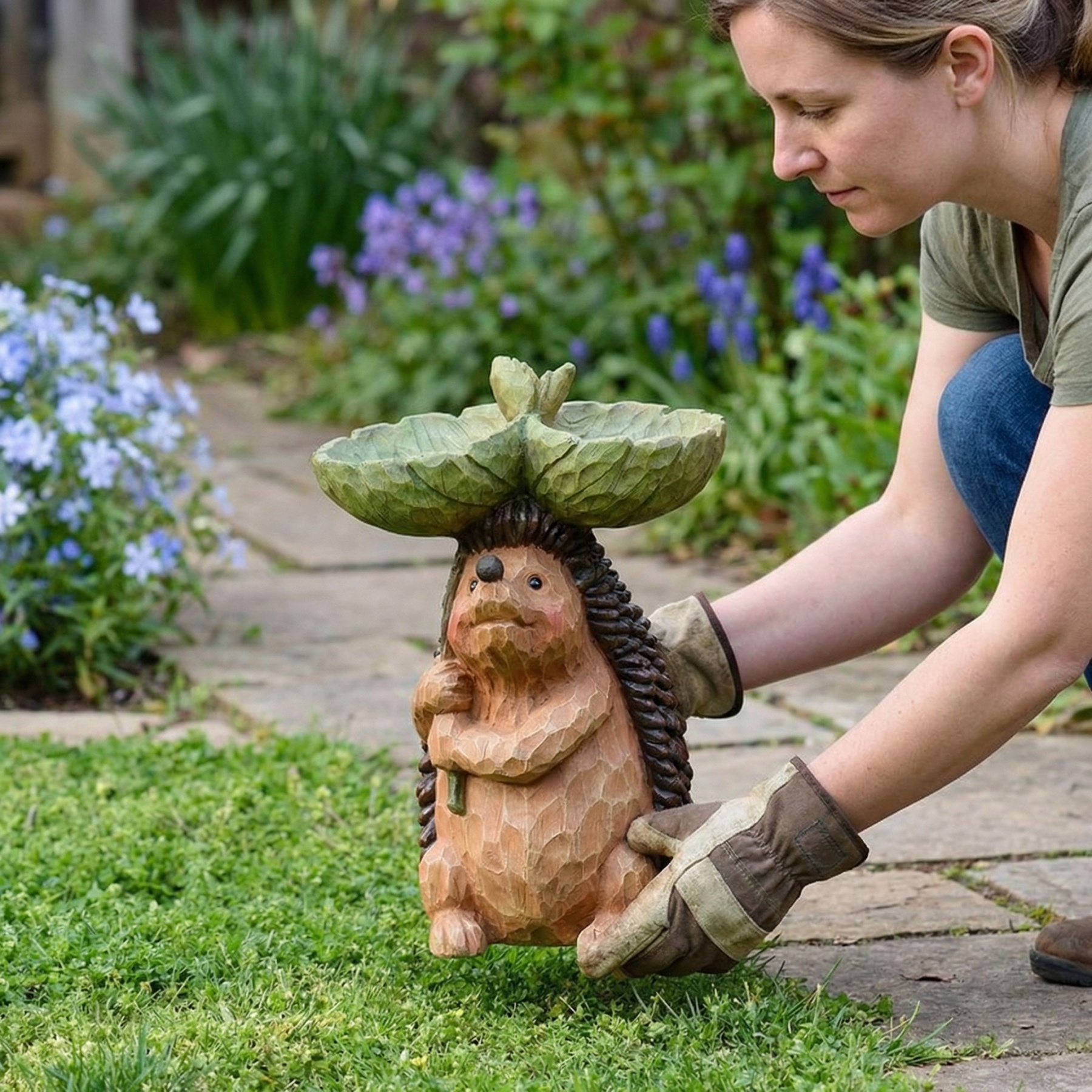 Whimsical Woodland Animal Resin Bird Feeder