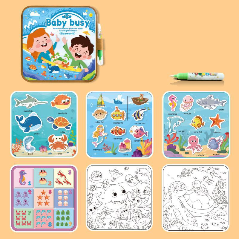 🎨Magic Water Drawing Book – Reusable Mess-Free Colouring Fun