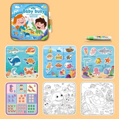🎨Magic Water Drawing Book – Reusable Mess-Free Colouring Fun