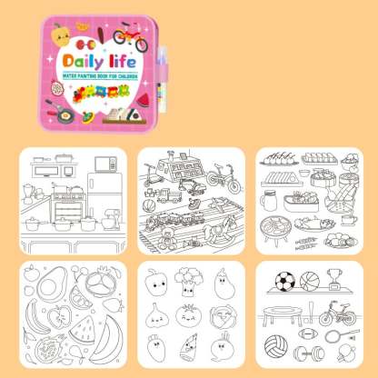 🎨Magic Water Drawing Book – Reusable Mess-Free Colouring Fun