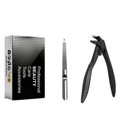 ✂️ Black Curved Nail Clipper – Ergonomic & Easy for Seniors 🖤